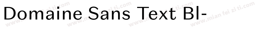 Domaine Sans Text Bl字体转换